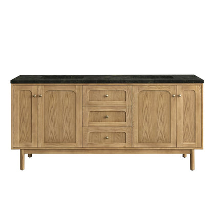 James Martin - Laurent 72" Double Vanity, Light Natural Oak, w/ 3 CM Phantome Eclos Top - 545-V72-LNO-3PHT view 2