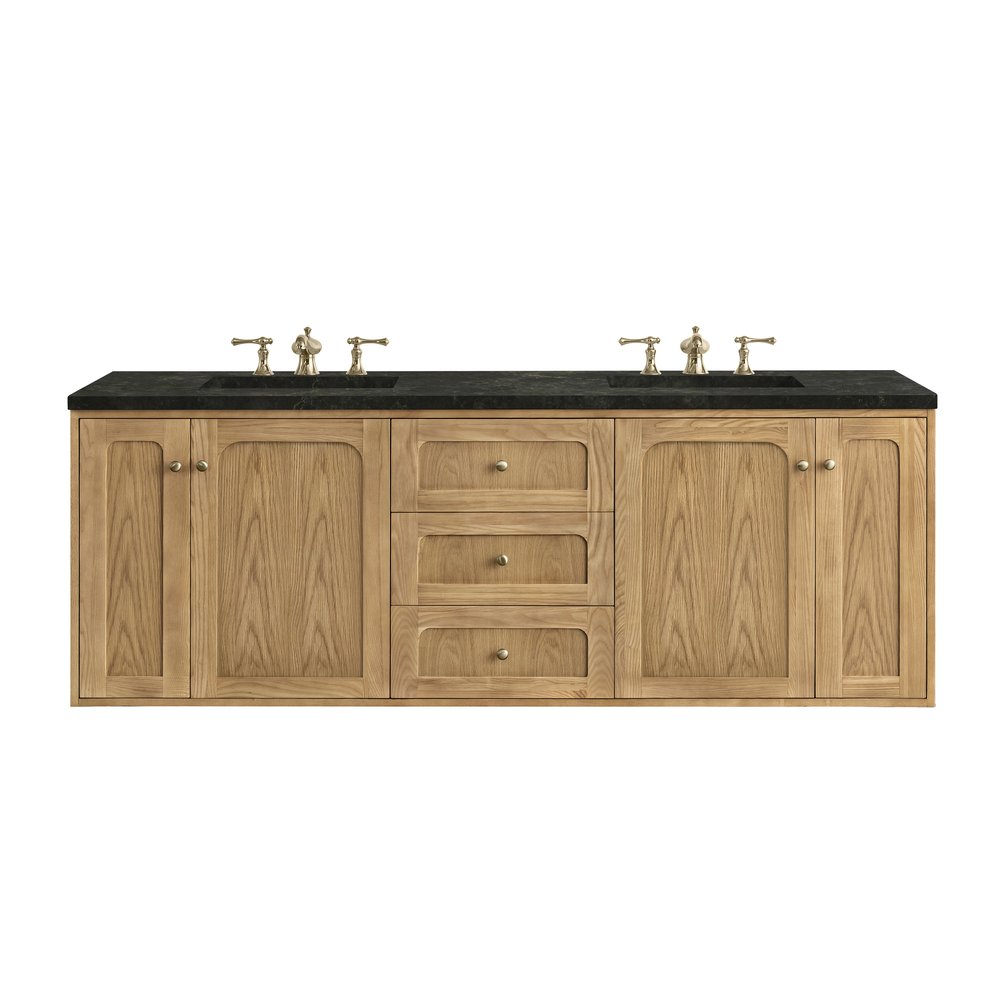 James Martin - Laurent 72" Double Vanity, Light Natural Oak, w/ 3 CM Phantome Eclos Top - 545-V72-LNO-3PHT view 3