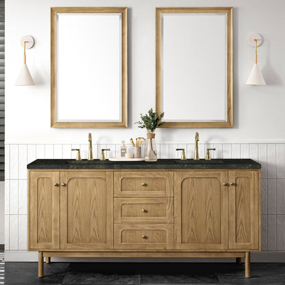 James Martin - Laurent 72" Double Vanity, Light Natural Oak, w/ 3 CM Phantome Eclos Top - 545-V72-LNO-3PHT view 5