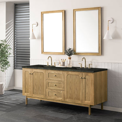 James Martin - Laurent 72" Double Vanity, Light Natural Oak, w/ 3 CM Phantome Eclos Top - 545-V72-LNO-3PHT view 7