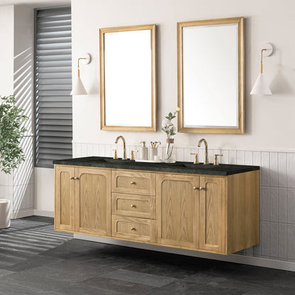 James Martin - Laurent 72" Double Vanity, Light Natural Oak, w/ 3 CM Phantome Eclos Top - 545-V72-LNO-3PHT view 8