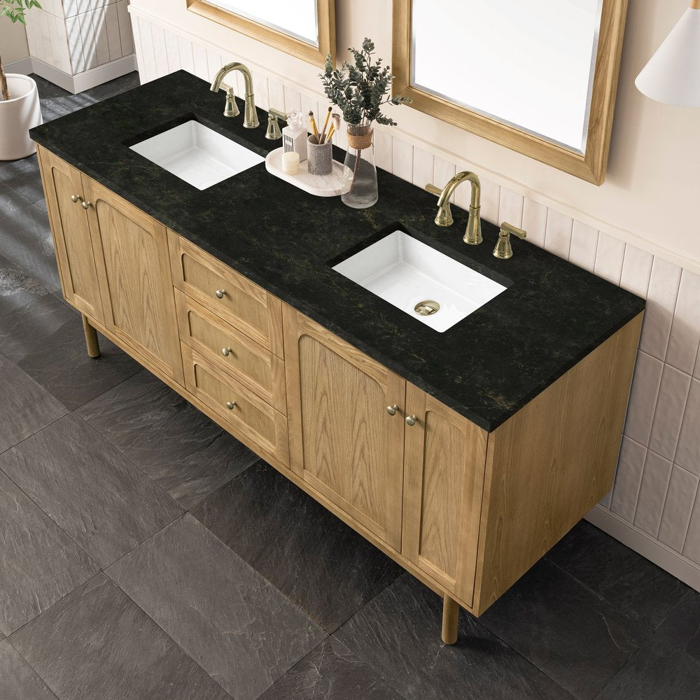 James Martin - Laurent 72" Double Vanity, Light Natural Oak, w/ 3 CM Phantome Eclos Top - 545-V72-LNO-3PHT view 11