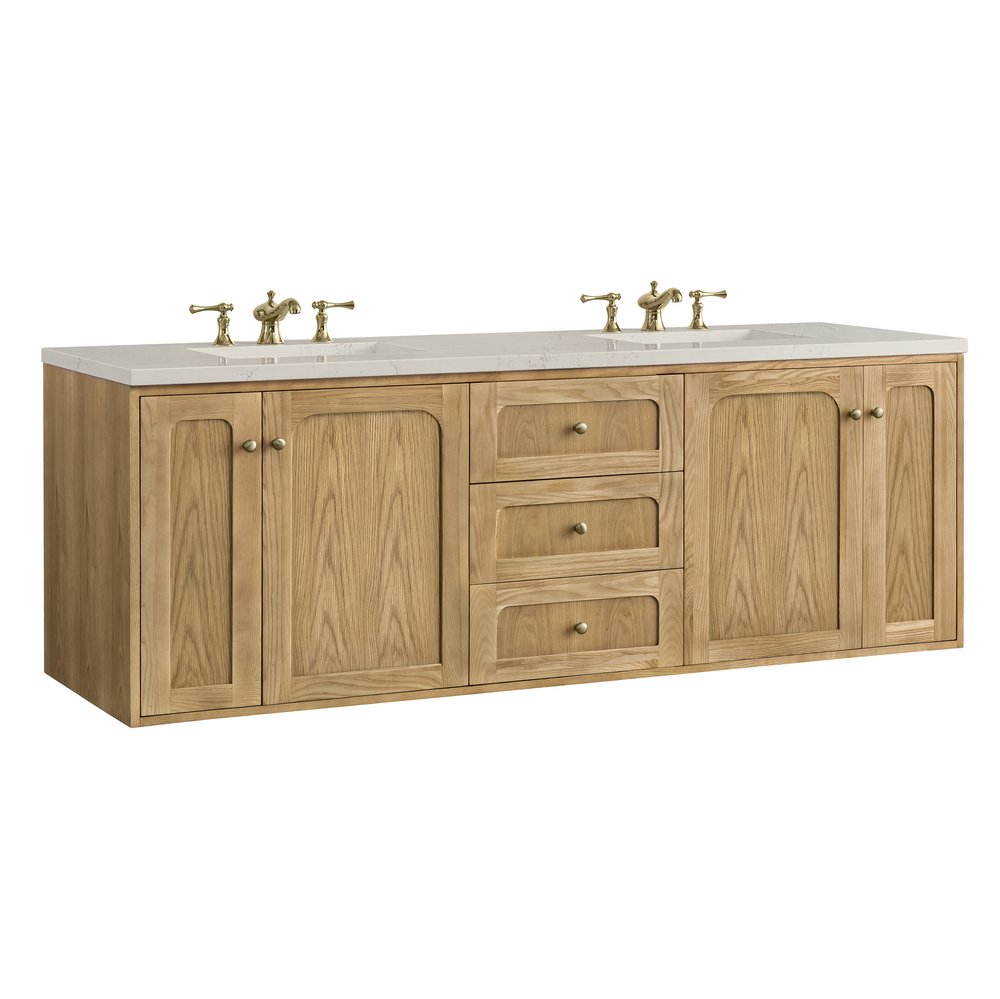 James Martin - Laurent 72" Double Vanity, Light Natural Oak, w/ 3 CM Siberian Silestone Top - 545-V72-LNO-3SFR view 15