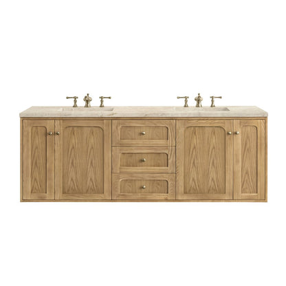 James Martin - Laurent 72" Double Vanity, Light Natural Oak, w/ 3 CM Tajnar Eclos Top w/FreePower Wireless Charger - 545-V72-LNO-FTJR view 3