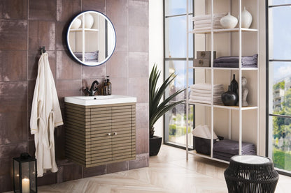 James Martin - Linden 24" Single Vanity, Whitewashed Walnut w/ White Glossy Composite Stone Top - E213V24WWWWG view 4