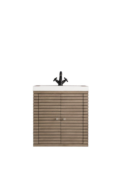 James Martin - Linden 24" Single Vanity, Whitewashed Walnut w/ White Glossy Composite Stone Top - E213V24WWWWG view 11