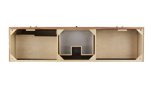 James Martin - Linear 72" Double Vanity, Mid-Century Walnut - 210-V72D-WLT view 2