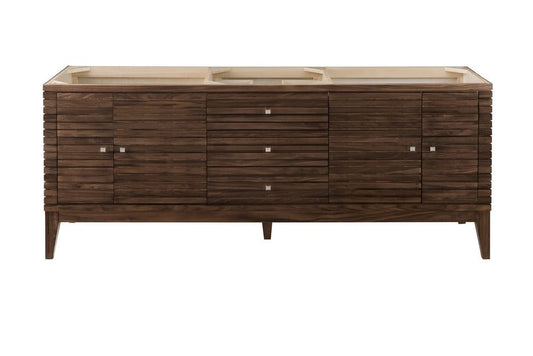 James Martin - Linear 72" Single Vanity, Mid-Century Walnut - 210-V72S-WLT view 1