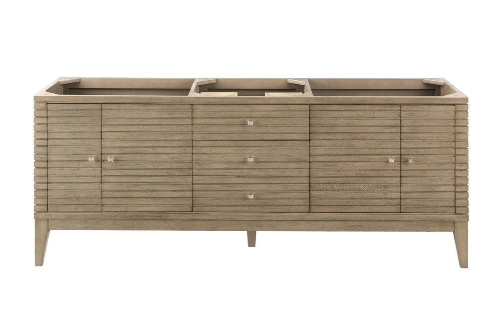 James Martin - Linear 72" Single Vanity Whitewashed Walnut - 210-V72S-WW view 1
