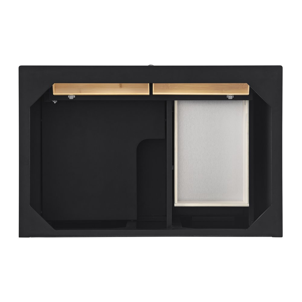James Martin - Lorelai 36" Single Vanity, Black Onyx w/ 3 CM Charcoal Soapstone Silestone Top - 424-V36-BKO-3CSP view 6