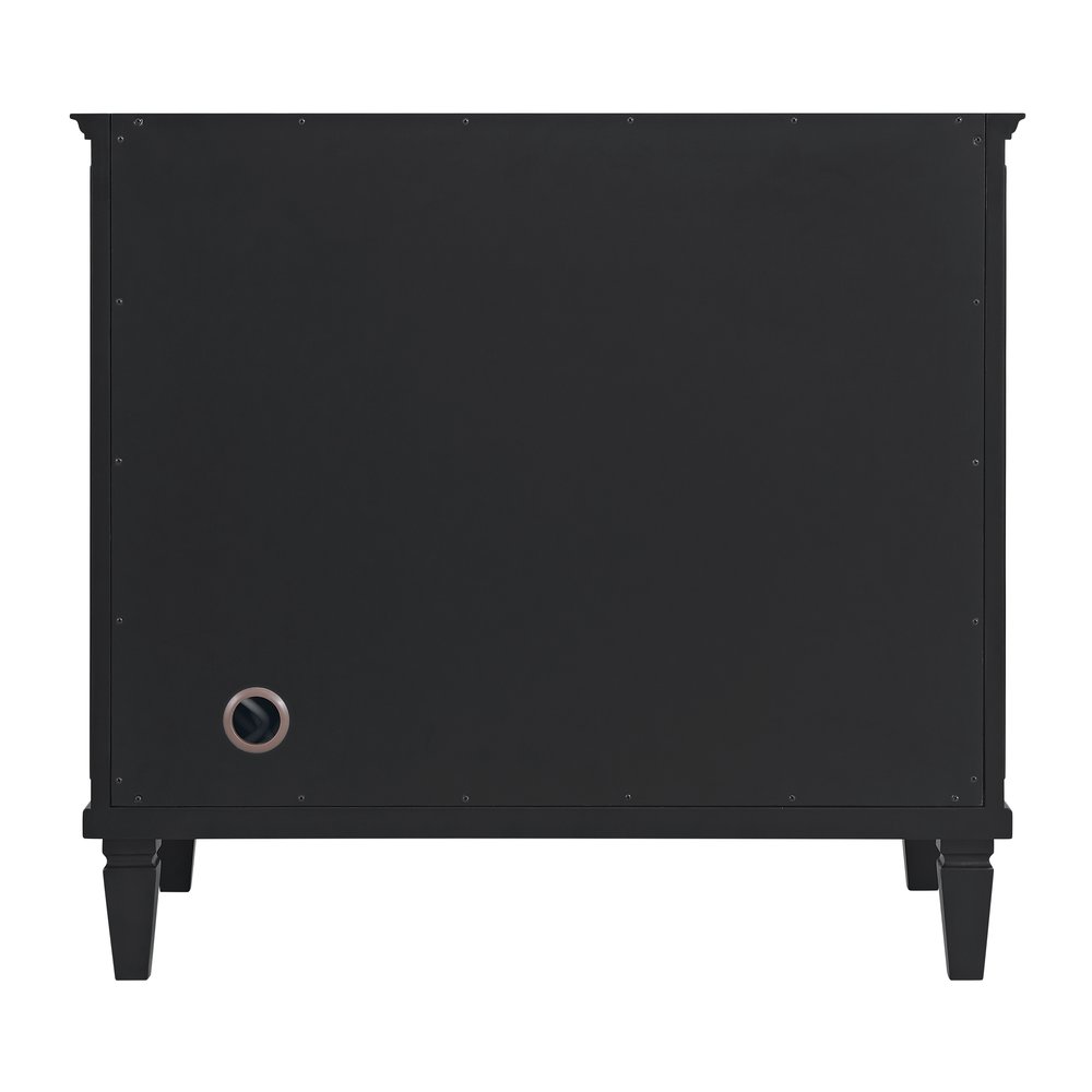 James Martin - Lorelai 36" Single Vanity, Black Onyx w/ 3 CM Charcoal Soapstone Silestone Top - 424-V36-BKO-3CSP view 9