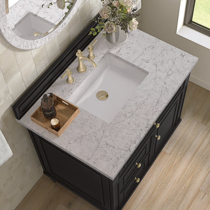 James Martin - Lorelai 36" Single Vanity, Black Onyx w/ 3 CM Eternal Jasmine Pearl Silestone Top - 424-V36-BKO-3EJP view 7