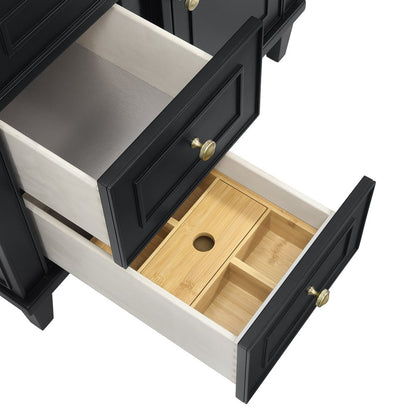 James Martin - Lorelai 36" Single Vanity, Black Onyx w/ 3 CM Eternal Jasmine Pearl Silestone Top - 424-V36-BKO-3EJP view 13