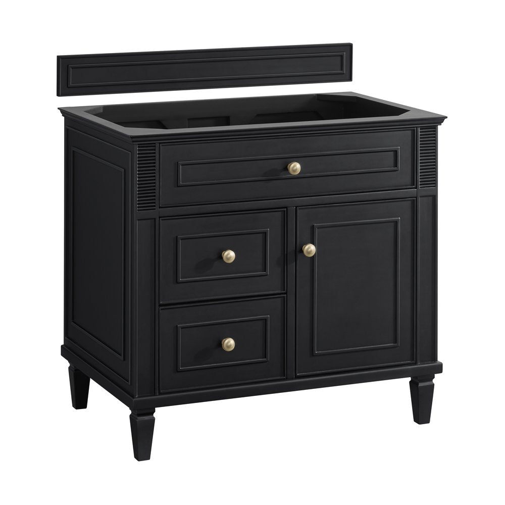 James Martin - Lorelai 36" Single Vanity, Black Onyx, w/ 3 CM Phantome Eclos Top - 424-V36-BKO-3PHT view 2