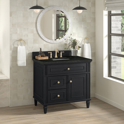 James Martin - Lorelai 36" Single Vanity, Black Onyx, w/ 3 CM Phantome Eclos Top - 424-V36-BKO-3PHT view 4