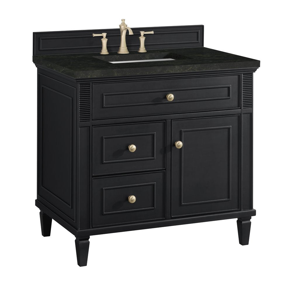 James Martin - Lorelai 36" Single Vanity, Black Onyx, w/ 3 CM Phantome Eclos Top - 424-V36-BKO-3PHT view 10