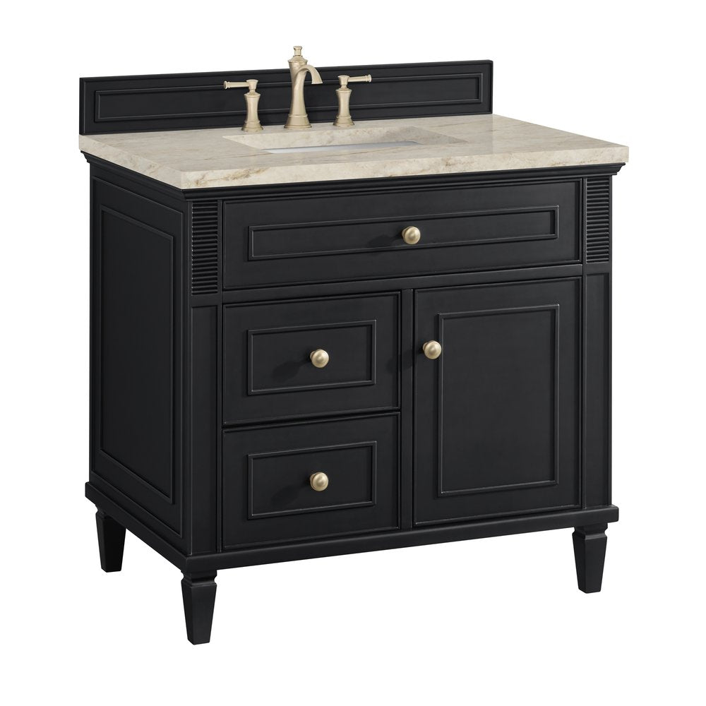 James Martin - Lorelai 36" Single Vanity, Black Onyx, w/ 3 CM Tajnar Eclos Top - 424-V36-BKO-3TJR view 10