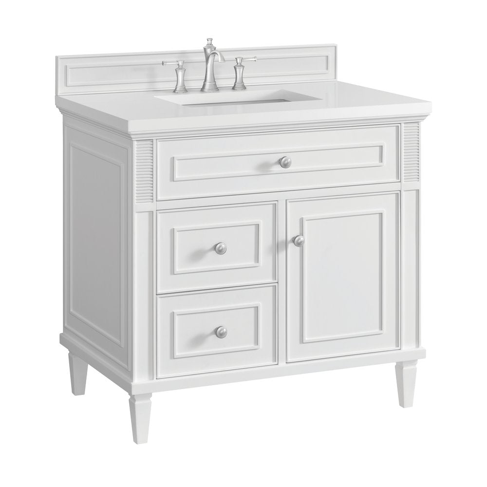 James Martin - Lorelai 36" Single Vanity, Bright White - 424-V36-BW view 5