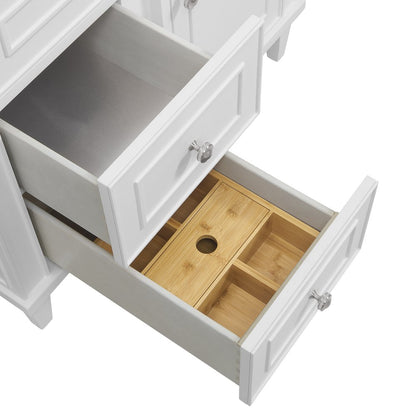 James Martin - Lorelai 36" Single Vanity, Bright White w/ 3 CM Ethereal Noctis Silestone Top - 424-V36-BW-3ENC view 13