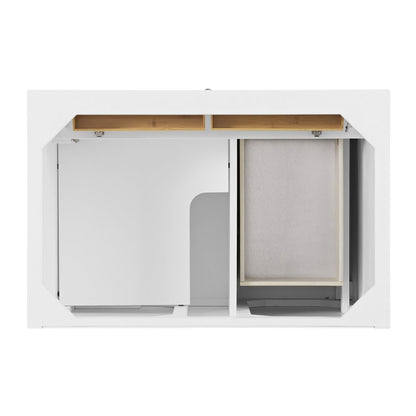 James Martin - Lorelai 36" Single Vanity, Bright White, w/ 3 CM Phantome Eclos Top - 424-V36-BW-3PHT view 6