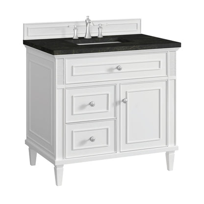 James Martin - Lorelai 36" Single Vanity, Bright White, w/ 3 CM Phantome Eclos Top - 424-V36-BW-3PHT view 10