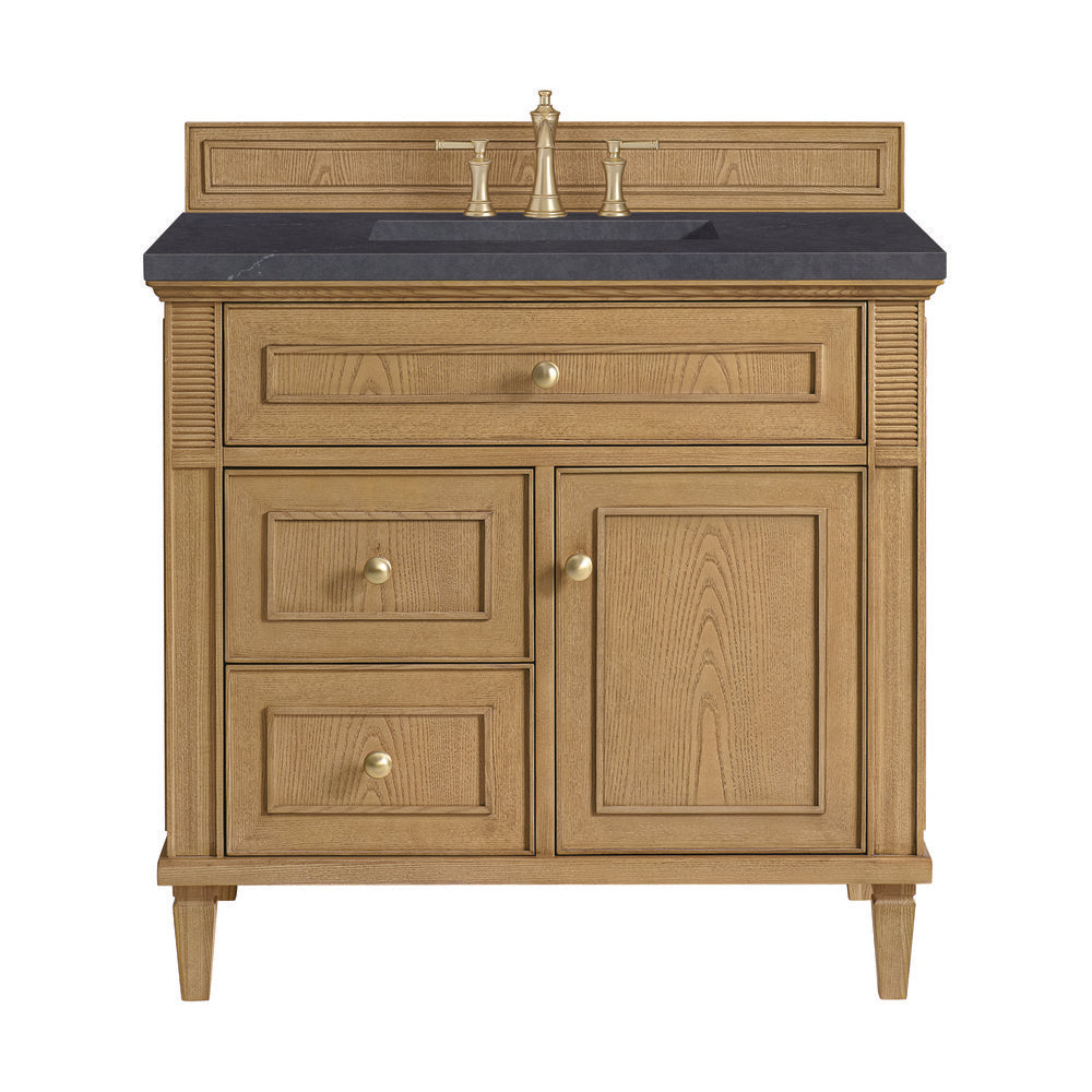 James Martin - Lorelai 36" Single Vanity, Light Natural Oak w/ 3 CM Charcoal Soapstone Silestone Top - 424-V36-LNO-3CSP view 1