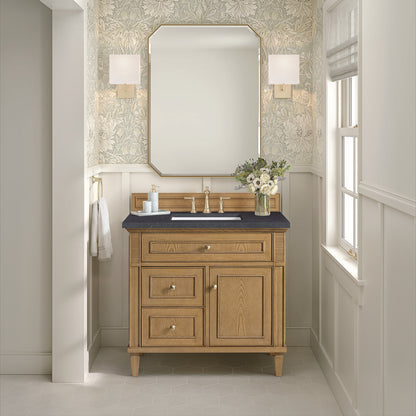 James Martin - Lorelai 36" Single Vanity, Light Natural Oak w/ 3 CM Charcoal Soapstone Silestone Top - 424-V36-LNO-3CSP view 3