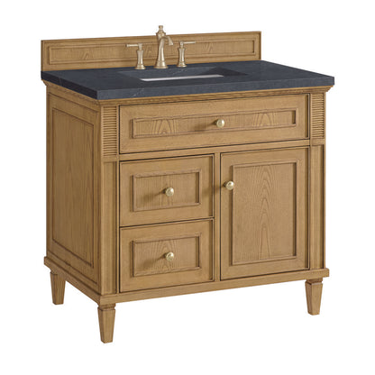 James Martin - Lorelai 36" Single Vanity, Light Natural Oak w/ 3 CM Charcoal Soapstone Silestone Top - 424-V36-LNO-3CSP view 10