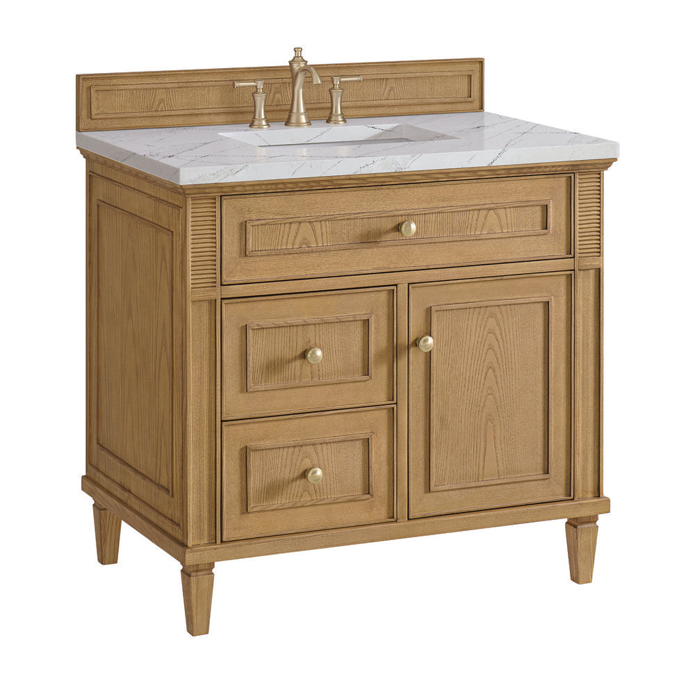 James Martin - Lorelai 36" Single Vanity, Light Natural Oak w/ 3 CM Ethereal Noctis Silestone Top - 424-V36-LNO-3ENC view 10