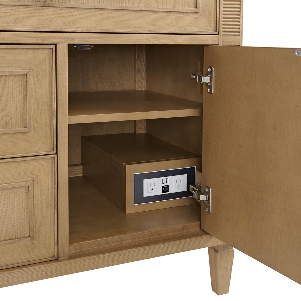 James Martin - Lorelai 36" Single Vanity, Light Natural Oak w/ 3 CM Ethereal Noctis Silestone Top - 424-V36-LNO-3ENC view 12