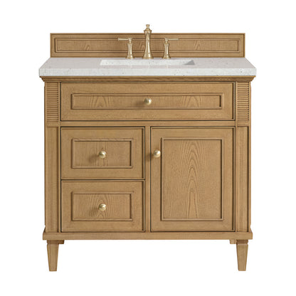 James Martin - Lorelai 36" Single Vanity, Light Natural Oak w/ 3 CM Lime Delight Silestone Top - 424-V36-LNO-3LDL view 1