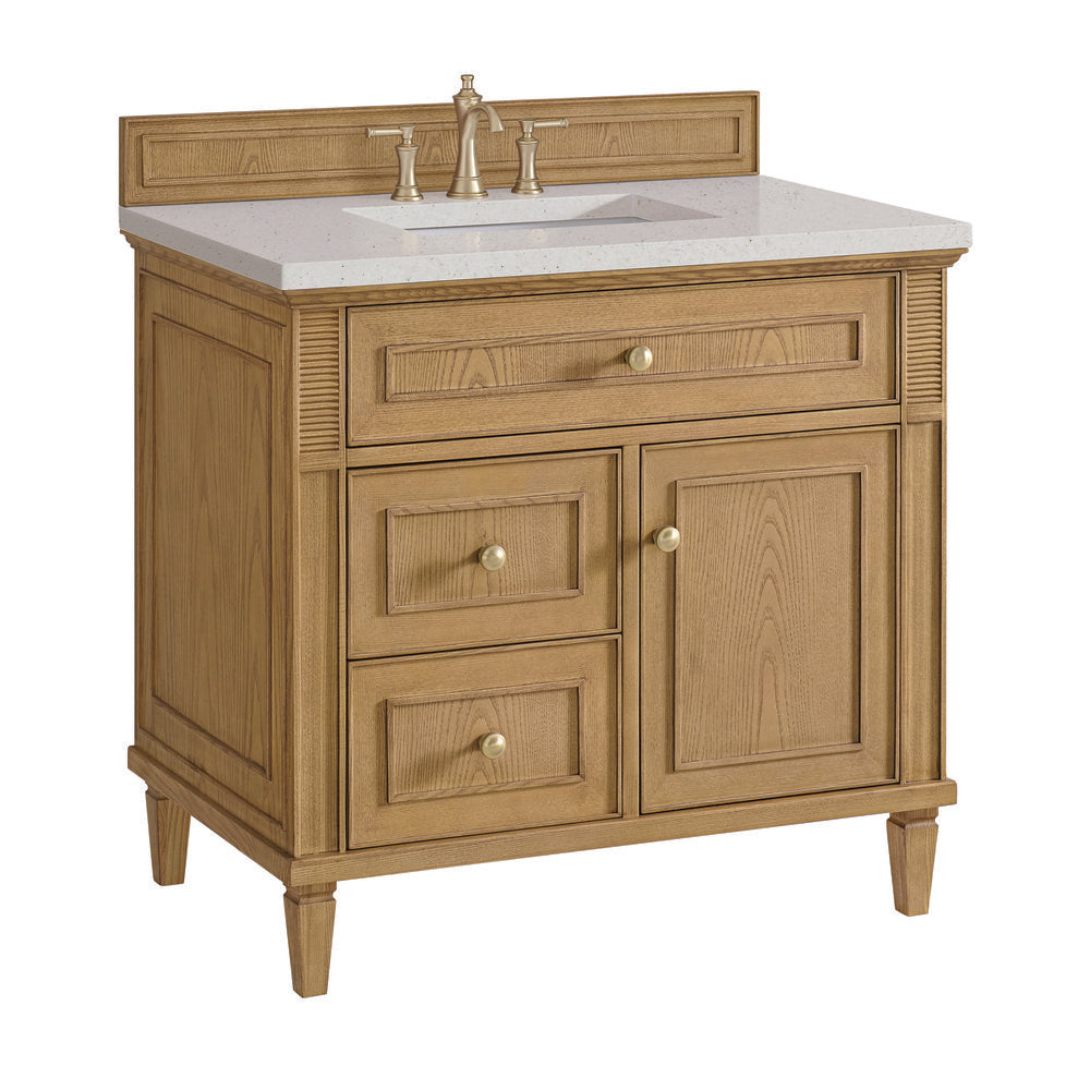 James Martin - Lorelai 36" Single Vanity, Light Natural Oak w/ 3 CM Lime Delight Silestone Top - 424-V36-LNO-3LDL view 10