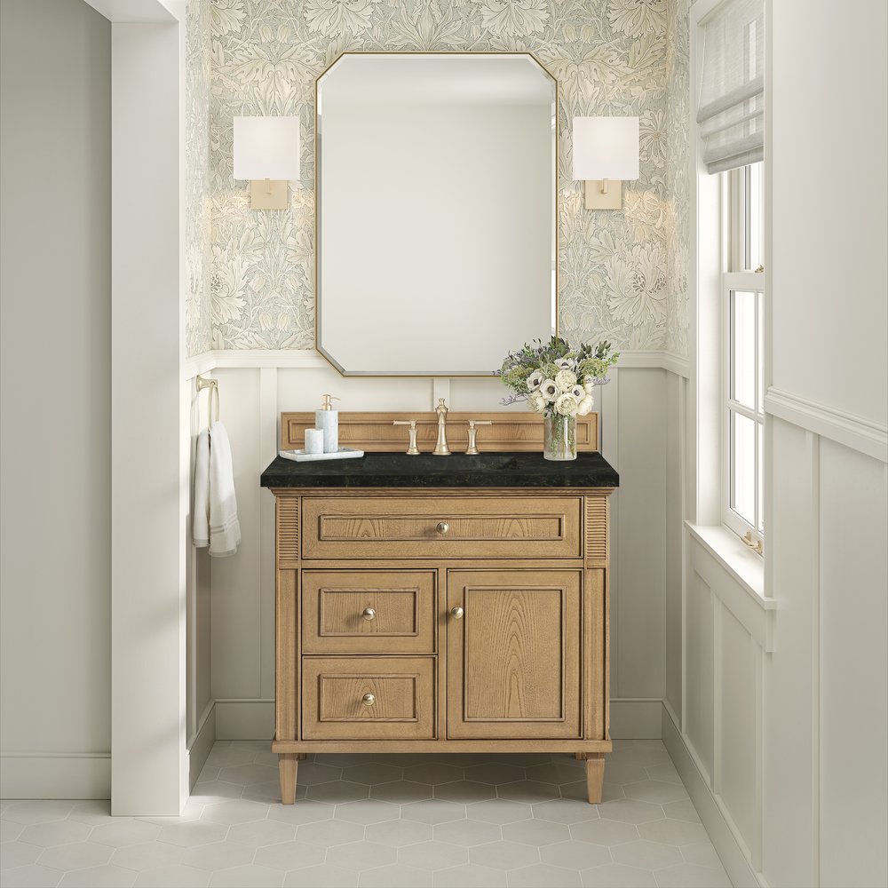 James Martin - Lorelai 36" Single Vanity, Light Natural Oak, w/ 3 CM Phantome Eclos Top - 424-V36-LNO-3PHT view 3