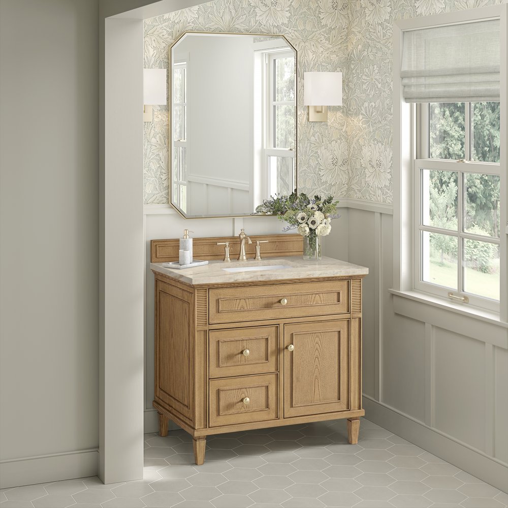 James Martin - Lorelai 36" Single Vanity, Light Natural Oak, w/ 3 CM Tajnar Eclos Top - 424-V36-LNO-3TJR view 4