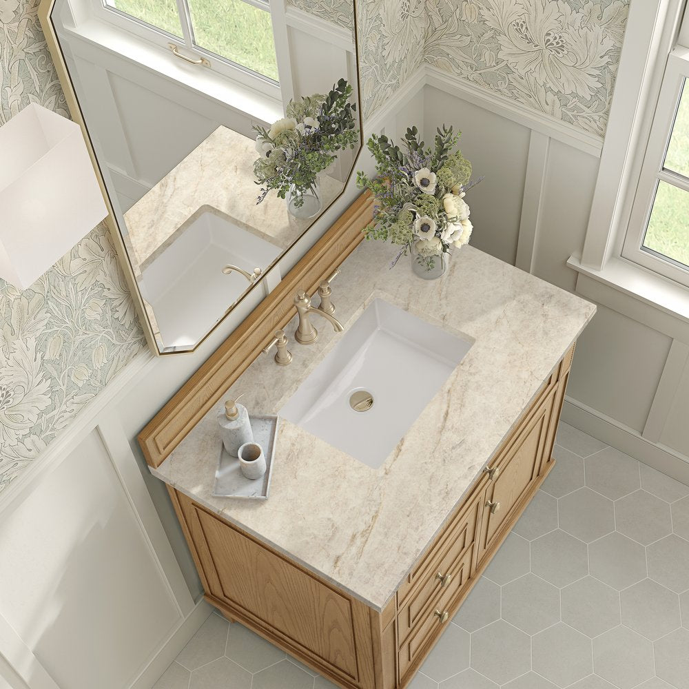 James Martin - Lorelai 36" Single Vanity, Light Natural Oak, w/ 3 CM Tajnar Eclos Top - 424-V36-LNO-3TJR view 7