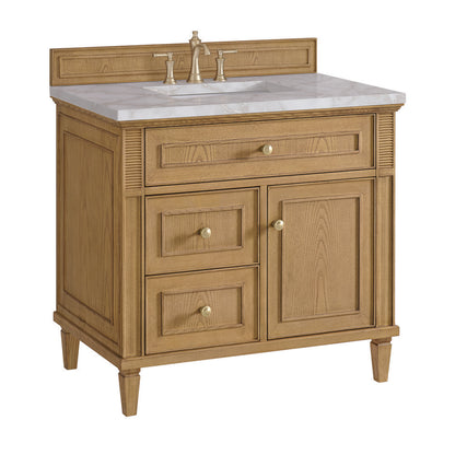 James Martin - Lorelai 36" Single Vanity, Light Natural Oak w/ 3 CM Victorian Silver Silestone Top - 424-V36-LNO-3VSL view 10