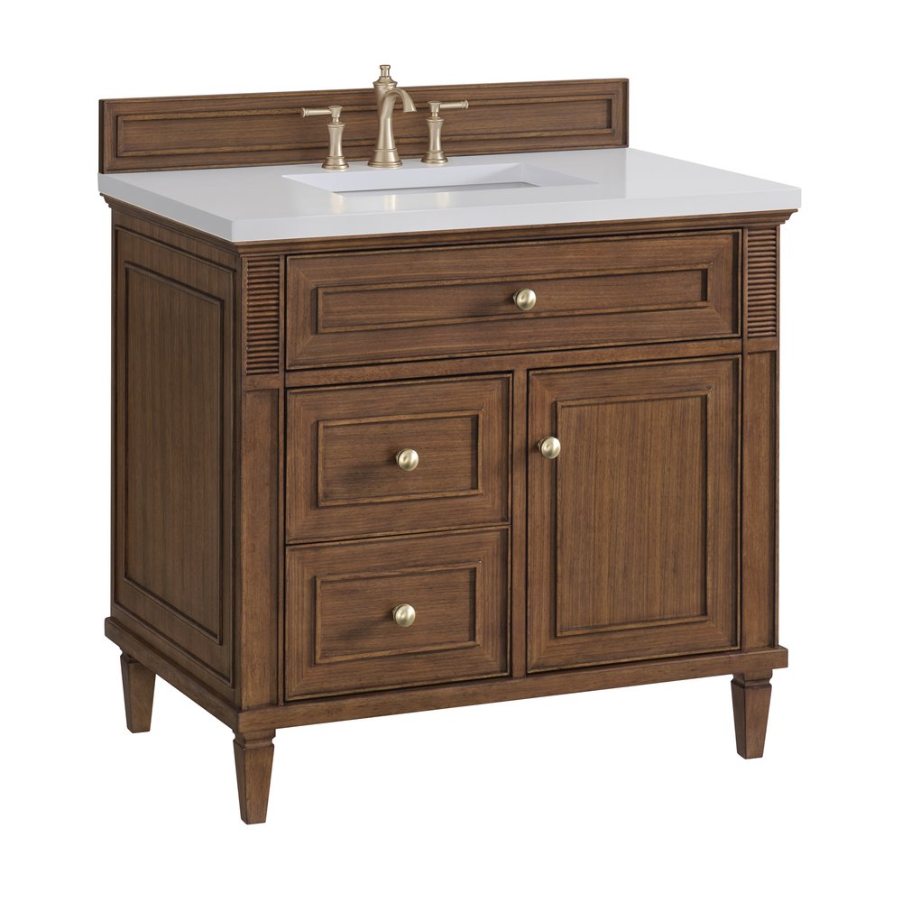 James Martin - Lorelai 36" Single Vanity, Mid-Century Walnut - 424-V36-WLT view 3