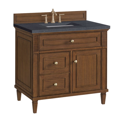 James Martin - Lorelai 36" Single Vanity, Mid-Century Walnut w/ 3 CM Charcoal Soapstone Silestone Top - 424-V36-WLT-3CSP view 7