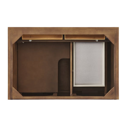 James Martin - Lorelai 36" Single Vanity, Mid-Century Walnut w/ 3 CM Lime Delight Silestone Top - 424-V36-WLT-3LDL view 7