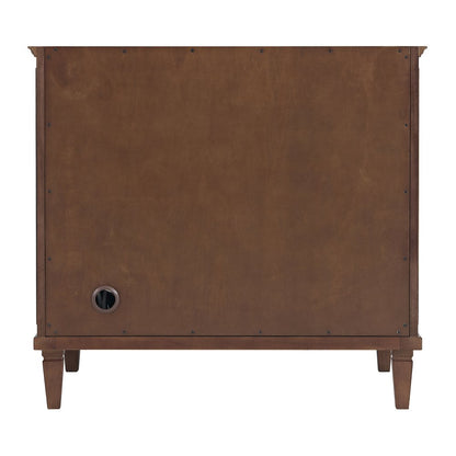 James Martin - Lorelai 36" Single Vanity, Mid-Century Walnut w/ 3 CM Parisien Bleu Silestone Top - 424-V36-WLT-3PBL view 10