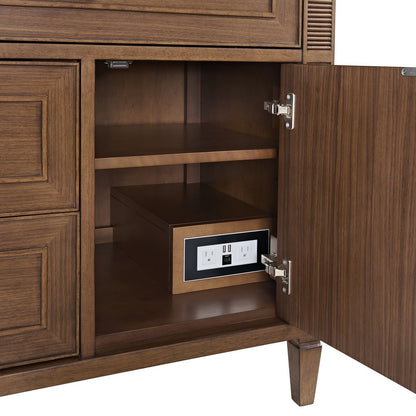 James Martin - Lorelai 36" Single Vanity, Mid-Century Walnut w/ 3 CM Parisien Bleu Silestone Top - 424-V36-WLT-3PBL view 13