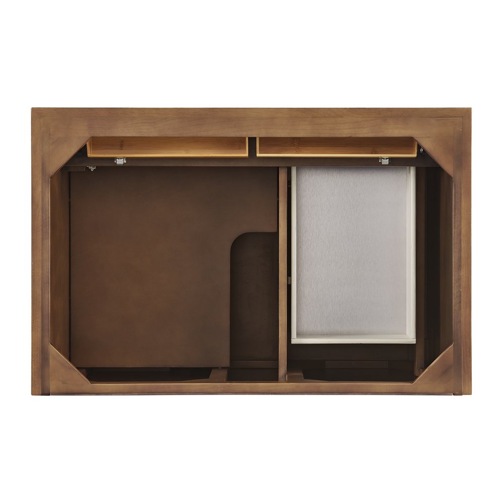 James Martin - Lorelai 36" Single Vanity, Mid-Century Walnut w/ 3 CM Victorian Silver Silestone Top - 424-V36-WLT-3VSL view 7