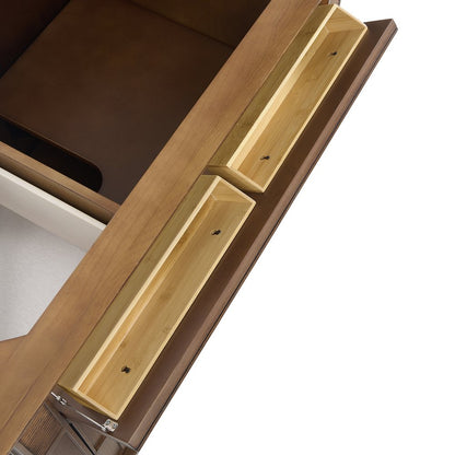 James Martin - Lorelai 36" Single Vanity, Mid-Century Walnut w/ 3 CM Victorian Silver Silestone Top - 424-V36-WLT-3VSL view 15