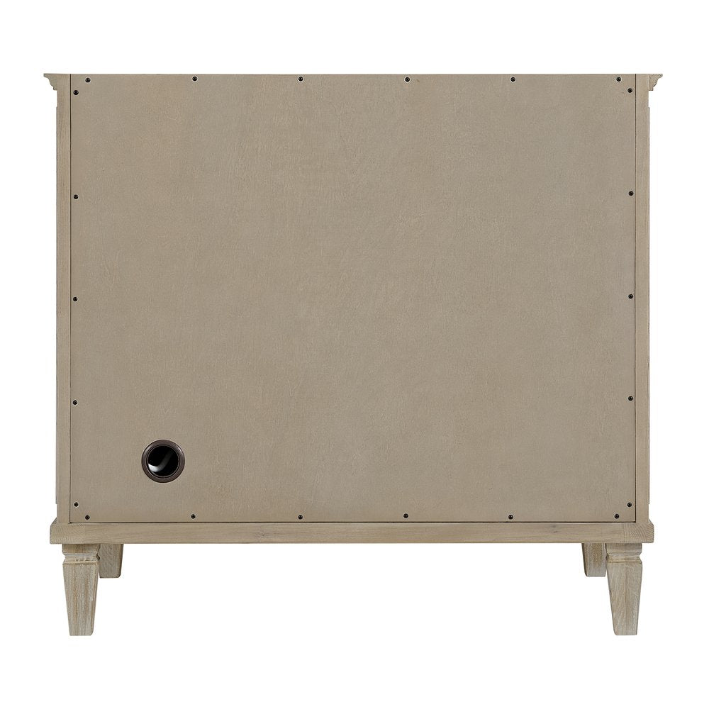 James Martin - Lorelai 36" Single Vanity, Whitewashed Oak w/ 3 CM Eternal Jasmine Pearl Silestone Top - 424-V36-WWO-3EJP view 9