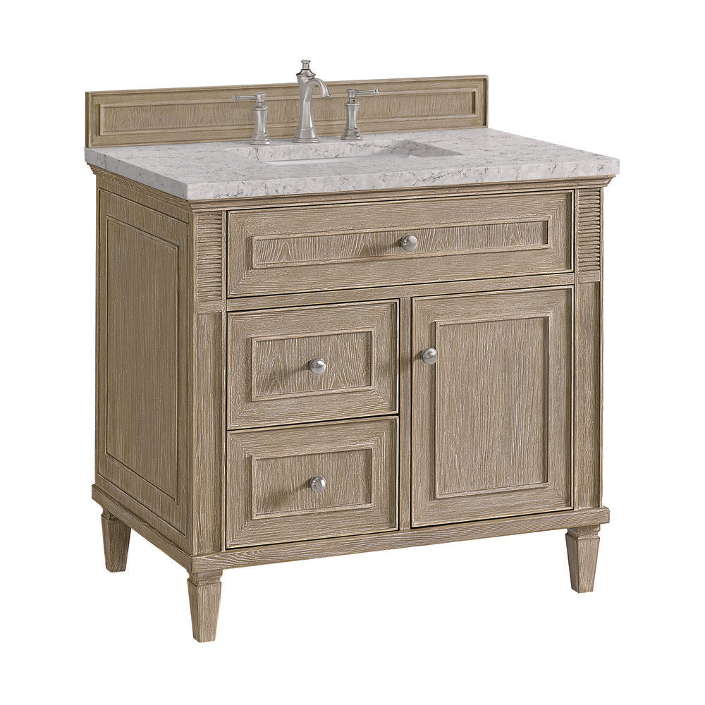 James Martin - Lorelai 36" Single Vanity, Whitewashed Oak w/ 3 CM Eternal Jasmine Pearl Silestone Top - 424-V36-WWO-3EJP view 10