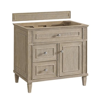 James Martin - Lorelai 36" Single Vanity, Whitewashed Oak, w/ 3 CM Phantome Eclos Top - 424-V36-WWO-3PHT view 2