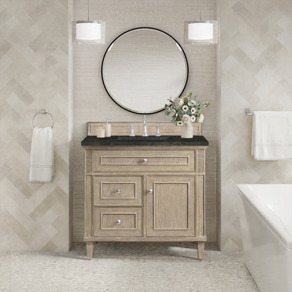 James Martin - Lorelai 36" Single Vanity, Whitewashed Oak, w/ 3 CM Phantome Eclos Top - 424-V36-WWO-3PHT view 3