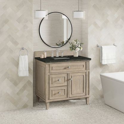James Martin - Lorelai 36" Single Vanity, Whitewashed Oak, w/ 3 CM Phantome Eclos Top - 424-V36-WWO-3PHT view 4