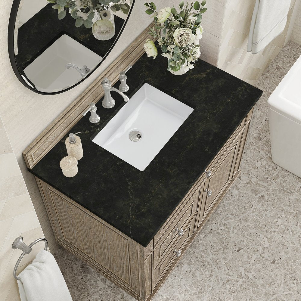 James Martin - Lorelai 36" Single Vanity, Whitewashed Oak, w/ 3 CM Phantome Eclos Top - 424-V36-WWO-3PHT view 7