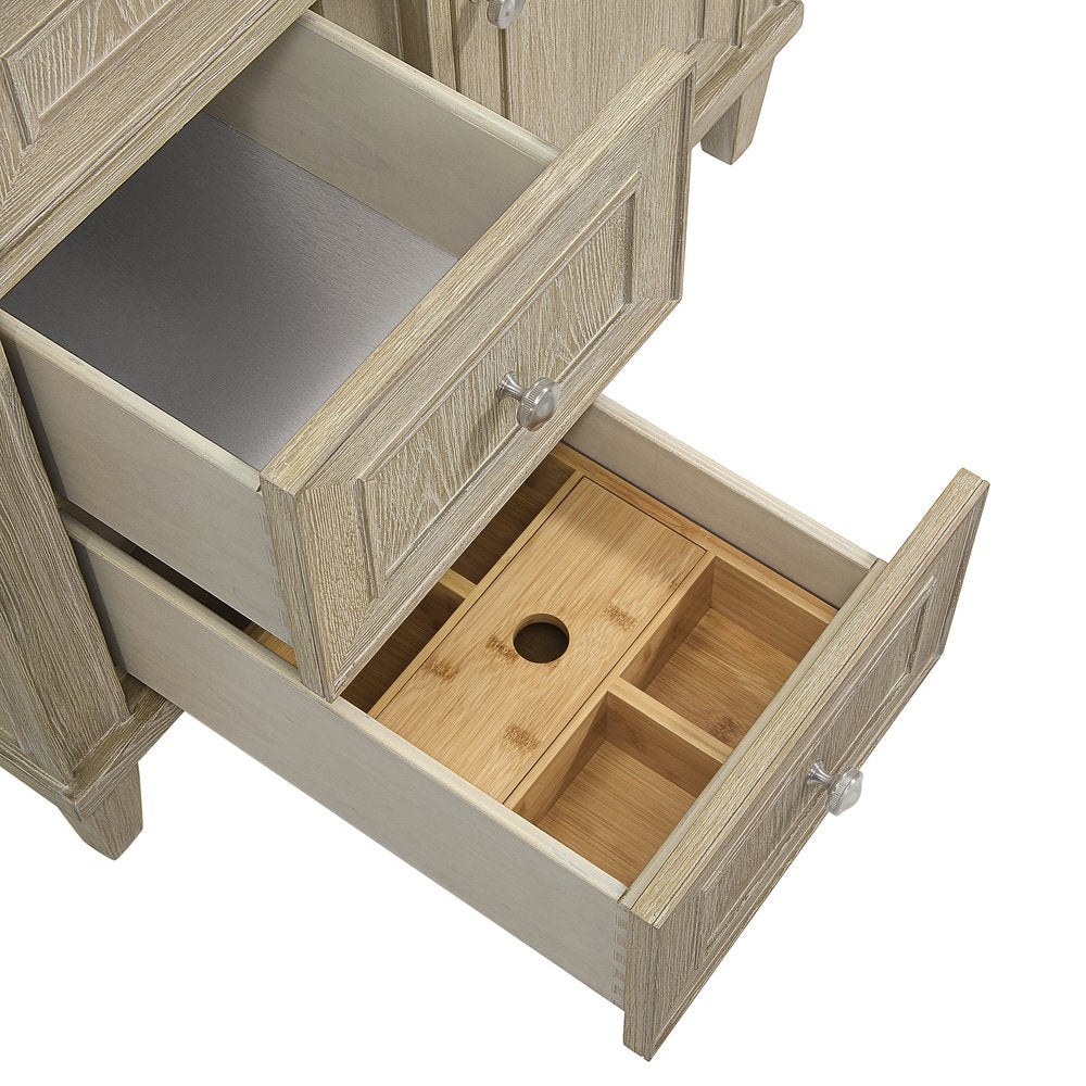 James Martin - Lorelai 36" Single Vanity, Whitewashed Oak, w/ 3 CM Phantome Eclos Top - 424-V36-WWO-3PHT view 13